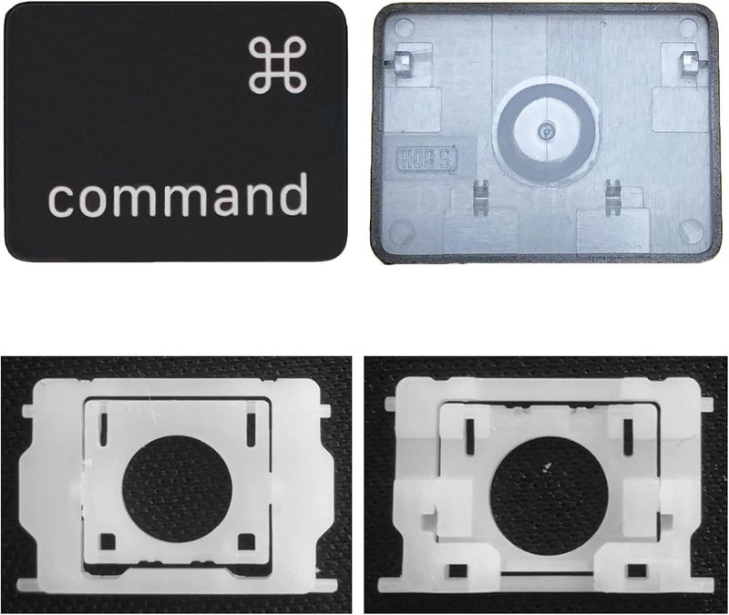 GRMTRV Replacement Individual Key Cap Hinge for MacBook Air 13'' 15'' M3 M4 A3113 A3114 A3240 A3241, 14'' 16'' Pro/Max M4 A3185 A3186 A3401 A3112 A3403 2024-2025 (Left Command) - Image 1